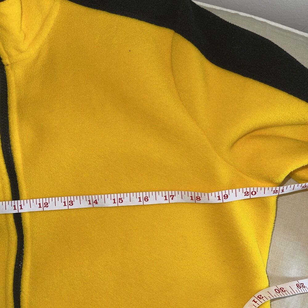 Ralph Lauren LRL Active Women's Fleece Jacket Size L Full Zip Yellow Black - Picture 5 of 7